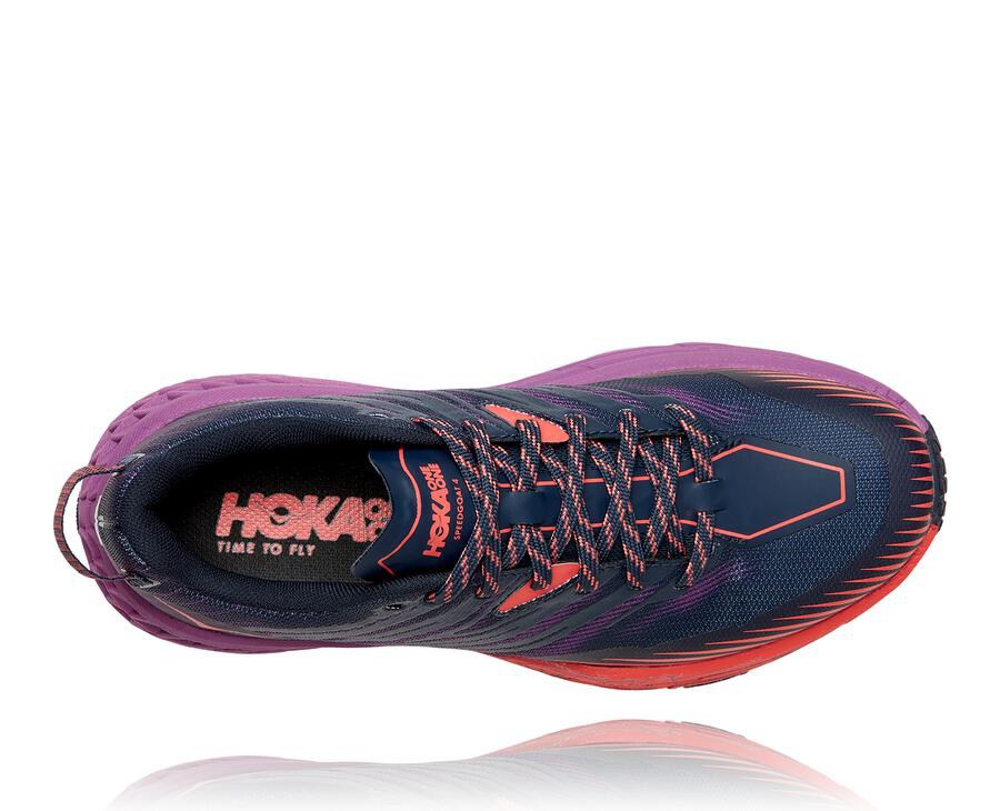 Hoka One One Trainers Womens Navy - Speedgoat 4 - 74102SREC